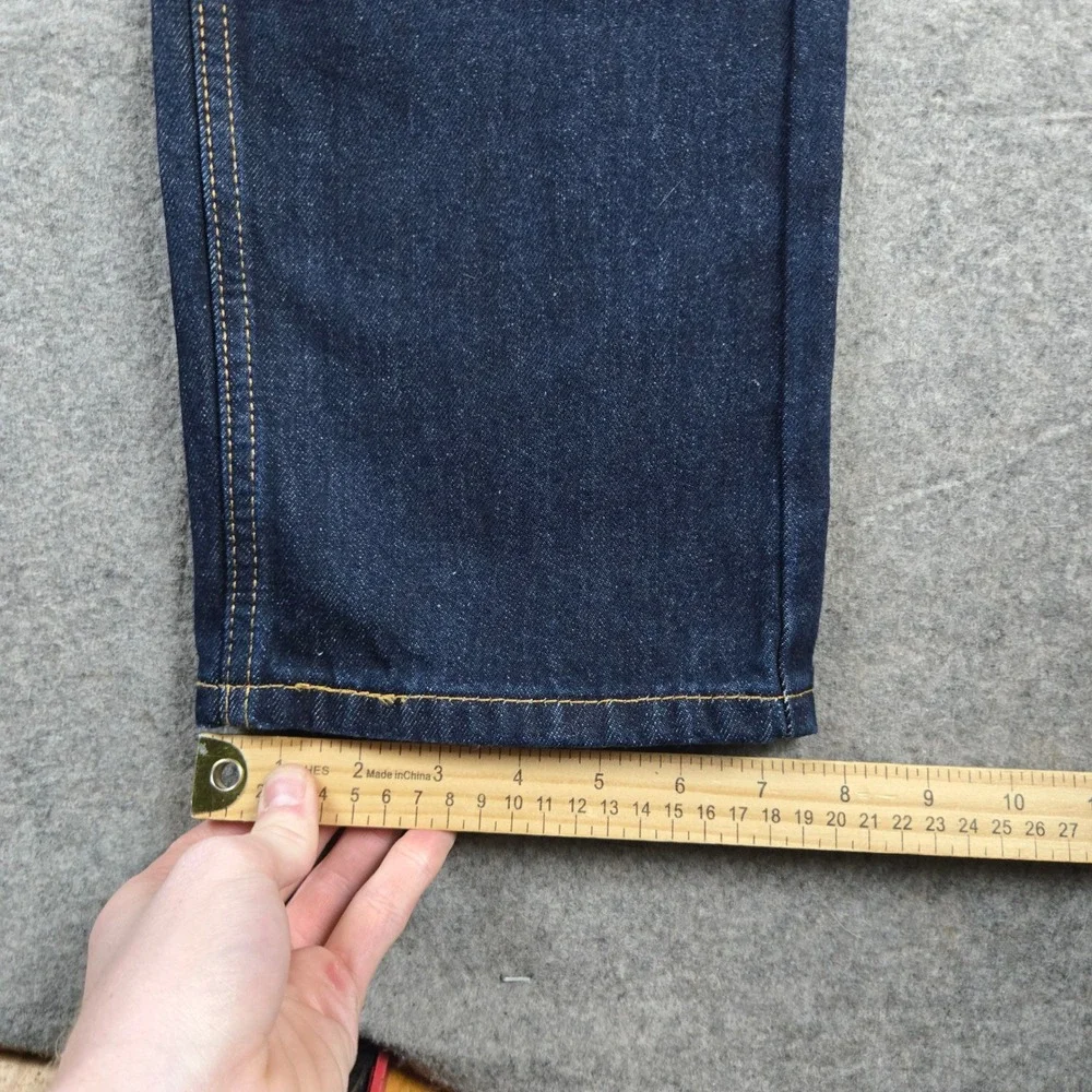 Levi 505 Regular Fit Jeans Mens 32x32 Dark Wash Indigo Straight Leg Denim New